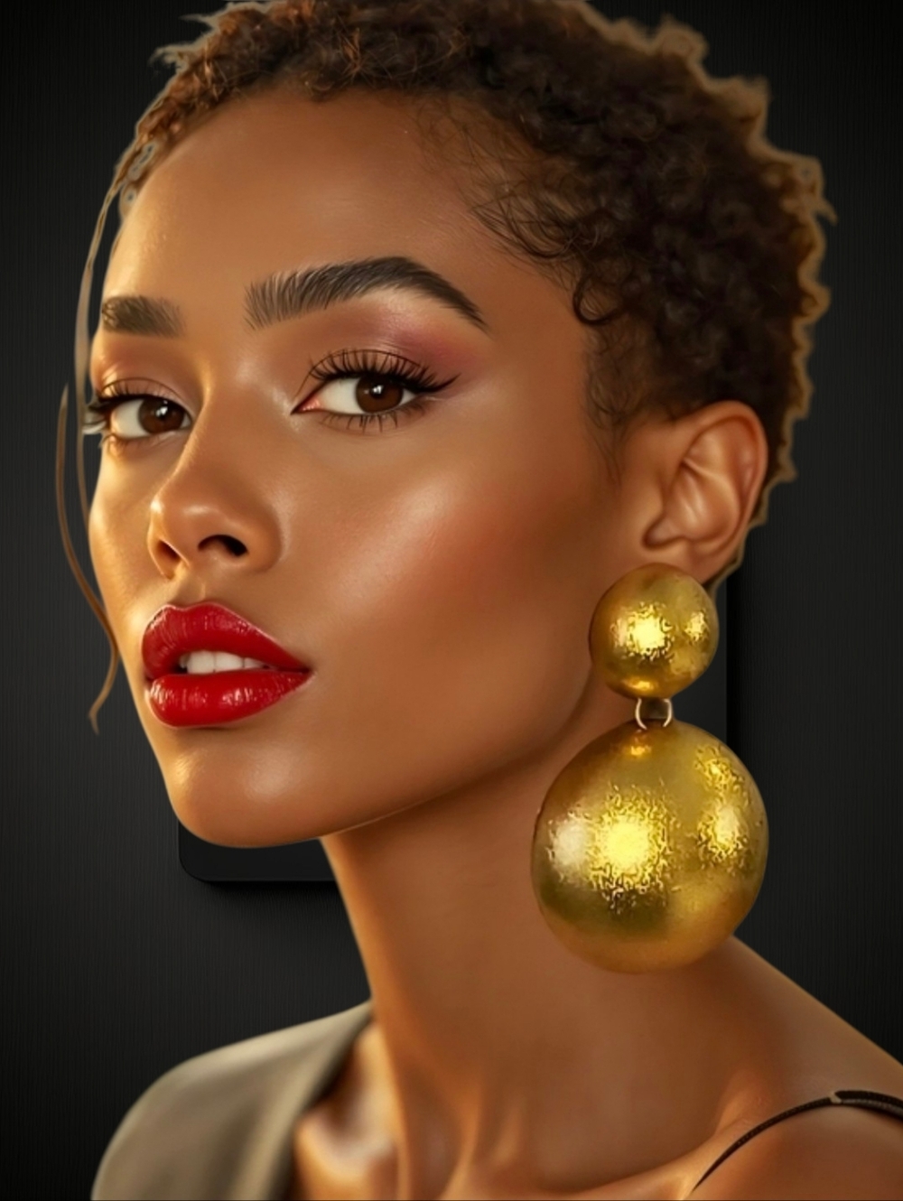 NEW Bold Gold Oversized Disc Drop Earringz ▪︎ by Tarja